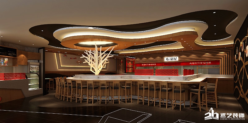 友壹町壽司·料理餐飲店裝修 收銀區(qū)
